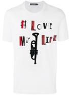 Dolce & Gabbana - Love My Life T-shirt - Men - Silk/cotton/polyester/glass - 44, White, Silk/cotton/polyester/glass