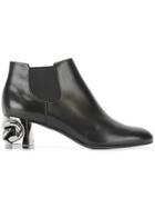 Casadei Maxi Chain Chelsea Ankle Boots - Black
