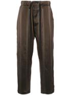 Uma Wang Striped Trousers - Brown