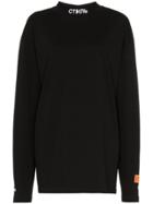 Heron Preston Logo Mockneck Long Sleeve T-shirt - Black