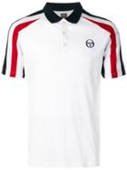 Sergio Tacchini Tri-stripe Sleeve Ribbed Polo Shirt - White