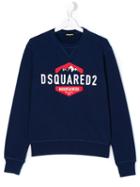 Dsquared2 Kids - Mountaineer Logo Sweatshirt - Kids - Cotton - 14 Yrs, Blue