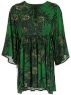Andrea Marques Printed Blouse - Green