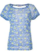 Diane Von Furstenberg Elleana Mesh T-shirt - Blue