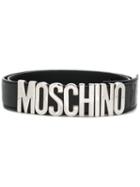 Moschino Logo-embellished Belt - Black