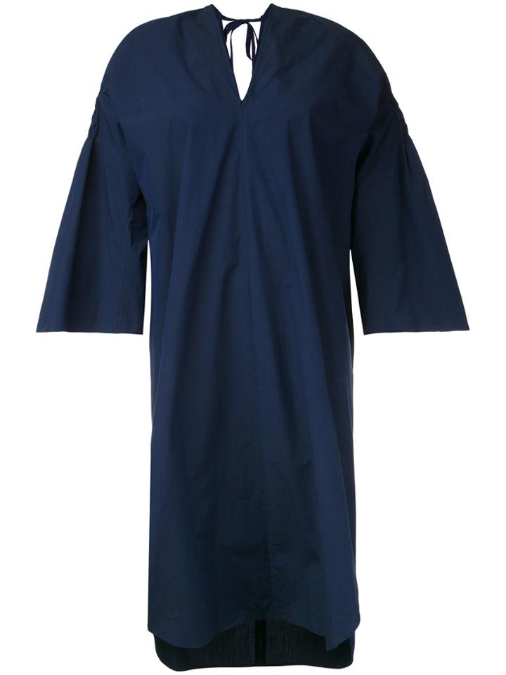 Muveil Bell Sleeve Dress - Blue