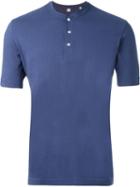 Aspesi Round Neck Short Sleeve Shirt, Men's, Size: M, Blue, Cotton