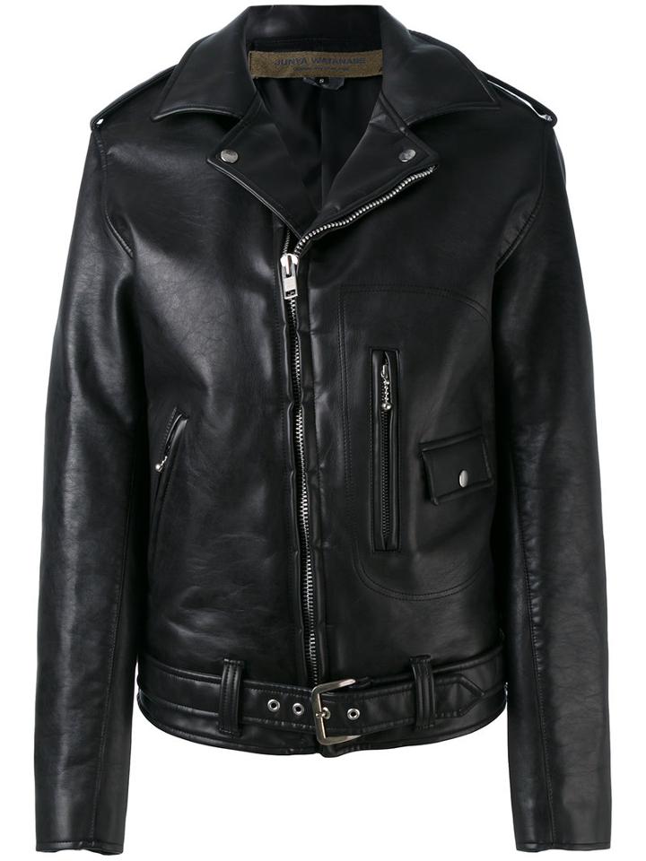 Junya Watanabe Comme Des Garçons - Oversized Biker Jacket - Women - Polyurethane/polyester - S, Black, Polyurethane/polyester
