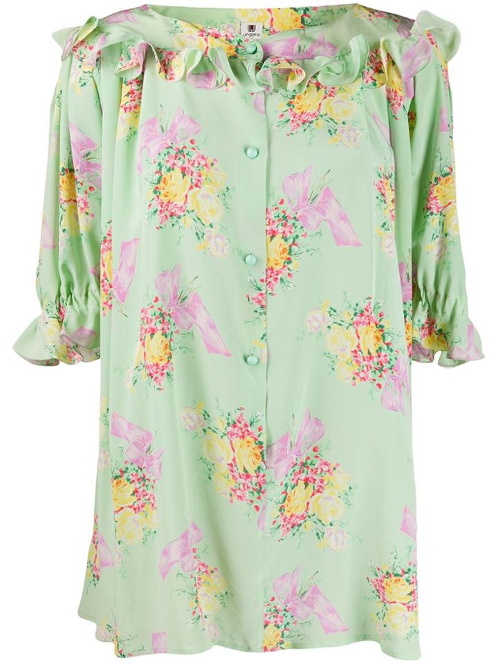 Emanuel Ungaro Pre-owned Floral Top 80s - Green