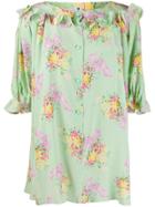 Emanuel Ungaro Pre-owned Floral Top 80s - Green