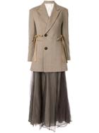 Phaedo Studios Tulle Skirt Blazer Jacket - Brown
