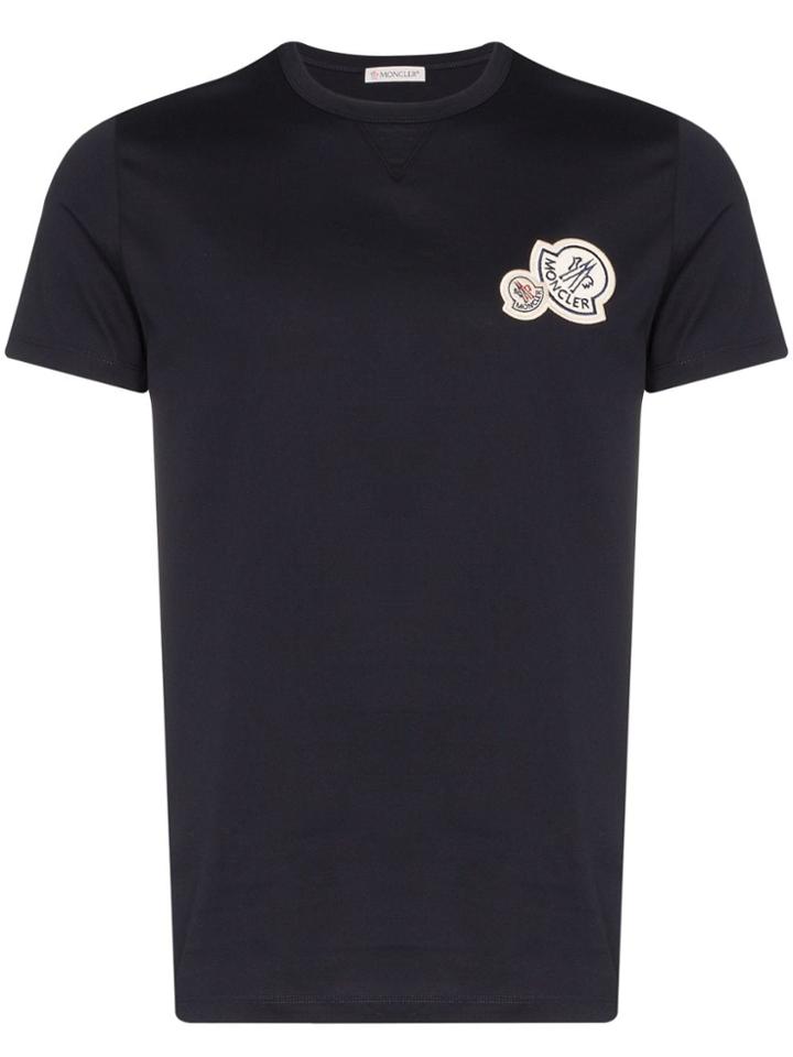 Moncler Logo-appliqued T-shirt - Blue