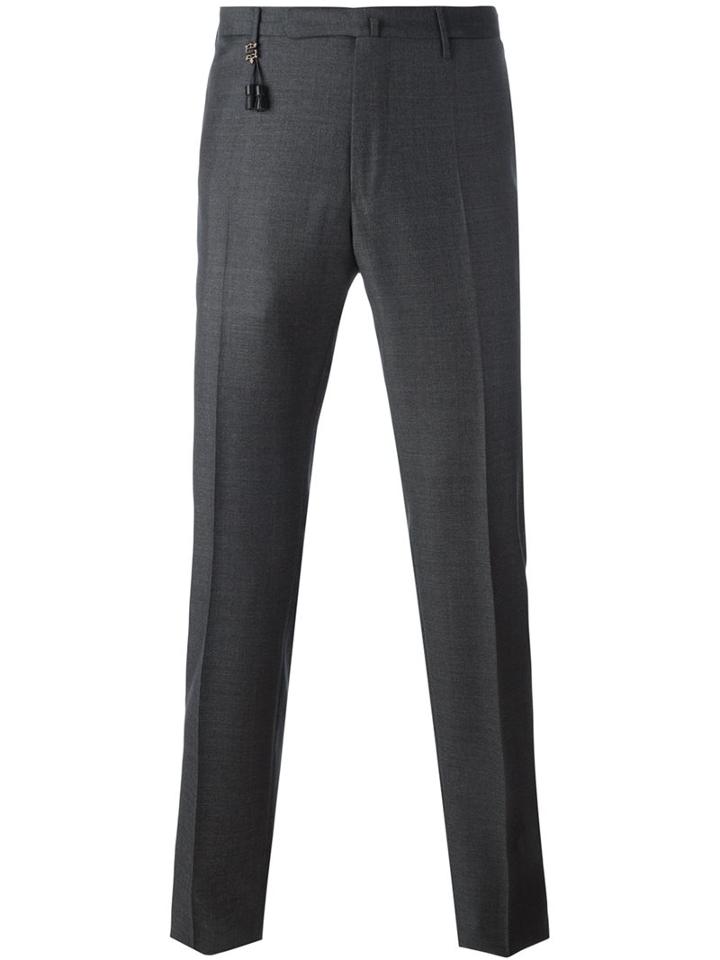 Incotex Slim Fit Trousers, Men's, Size: 46, Grey, Wool