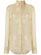 Saint Laurent Fil Coupé Georgette Shirt - Nude & Neutrals