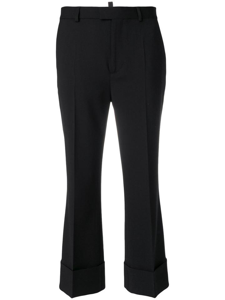 Dsquared2 - Straight Leg Tailored Trousers - Men - Polyester/spandex/elastane/viscose/virgin Wool - 48, Black, Polyester/spandex/elastane/viscose/virgin Wool