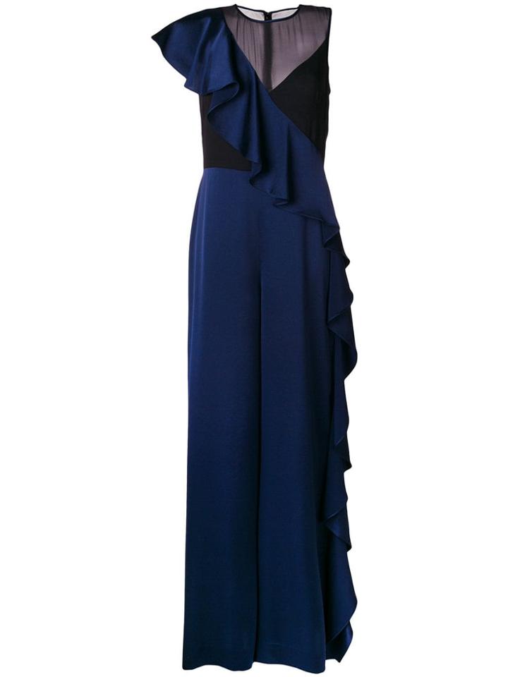 Dvf Diane Von Furstenberg Ruffle Jumpsuit - Blue