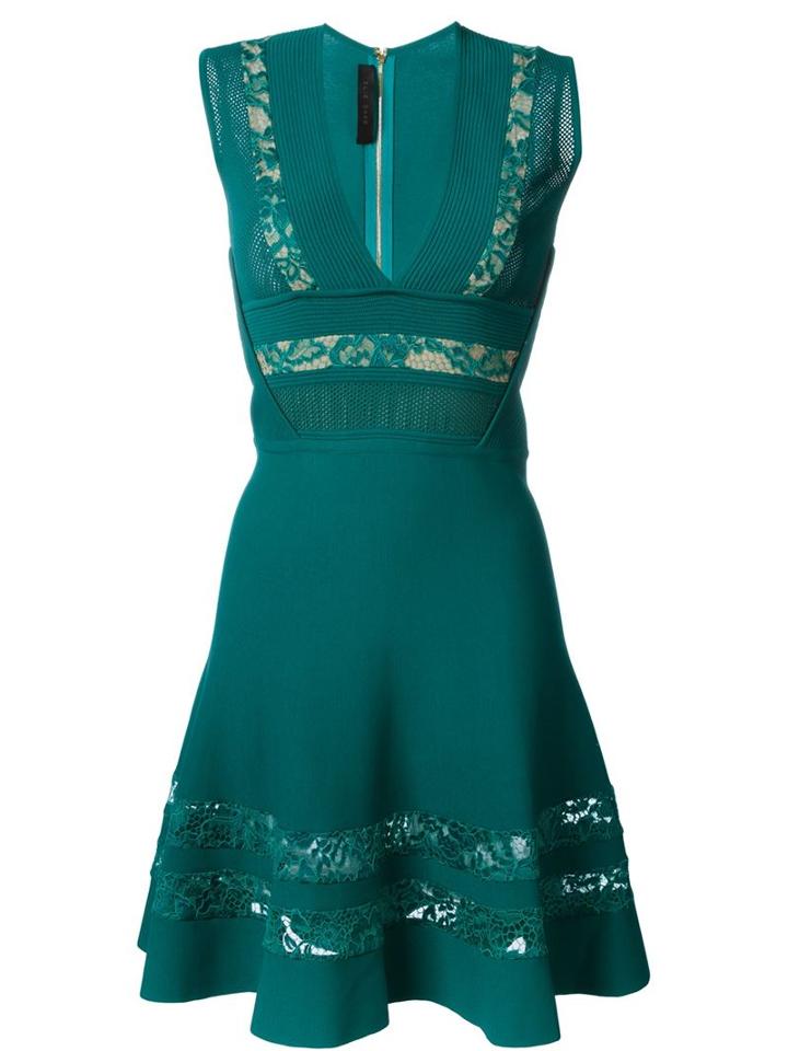 Elie Saab Embroidered Panel Dress