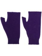 Roberto Collina Cut-out Gloves - Purple