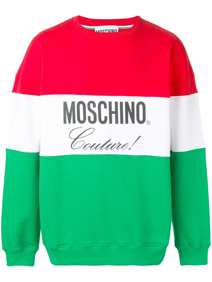 Moschino Contrast Panels Sweatshirt - Red