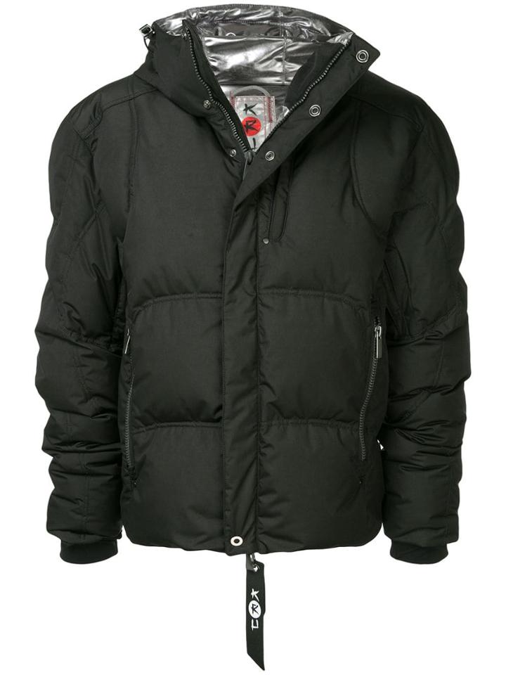 Kru Hooded Padded Jacket - Black