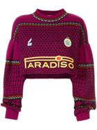 Ground Zero Cropped Knitted Jumper - Purple