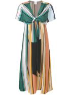 Paul Smith Tie Detail Striped Dress - Multicolour
