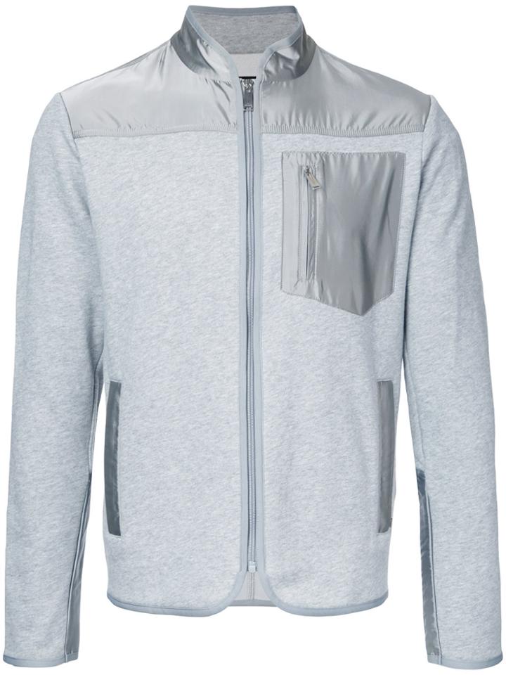 Kent & Curwen Contrat Panel Zip Cardigan - Grey