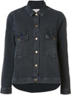 The Great Pinstriped Denim Jacket, Women's, Size: 0, Black, Cotton