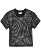 Yoshiokubo Mesh Slogan T-shirt - Black