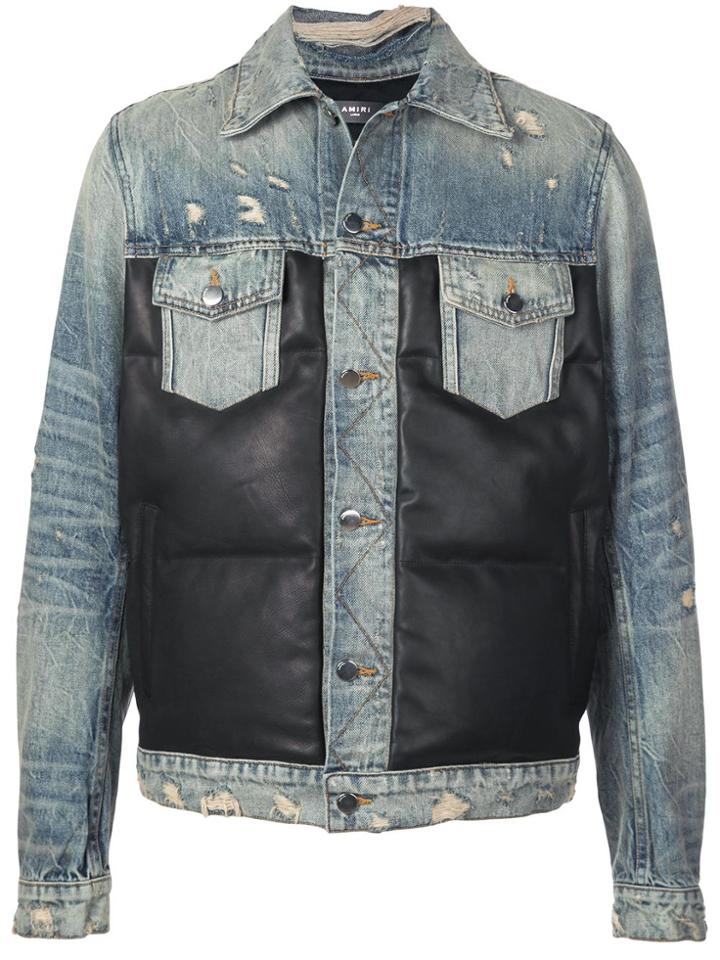 Amiri Denim Panel Jacket - Blue