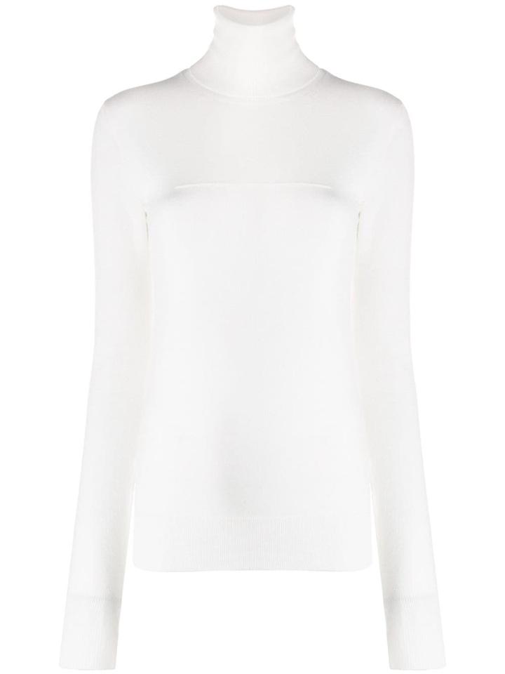 Mm6 Maison Margiela Slim Fit Polo Neck - White