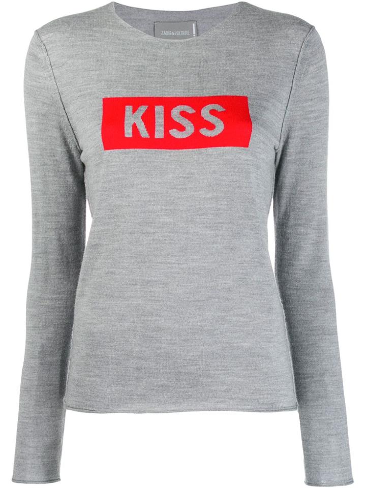 Zadig & Voltaire Knitted Kiss Jumper - Grey