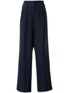 Odeeh Tie Waist Wide Leg Trousers - Blue