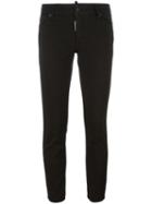 Dsquared2 Twiggy Cropped Jeans, Women's, Size: 44, Black, Cotton/spandex/elastane