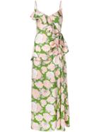 Miu Miu Ruffle Wrap Style Dress - Green