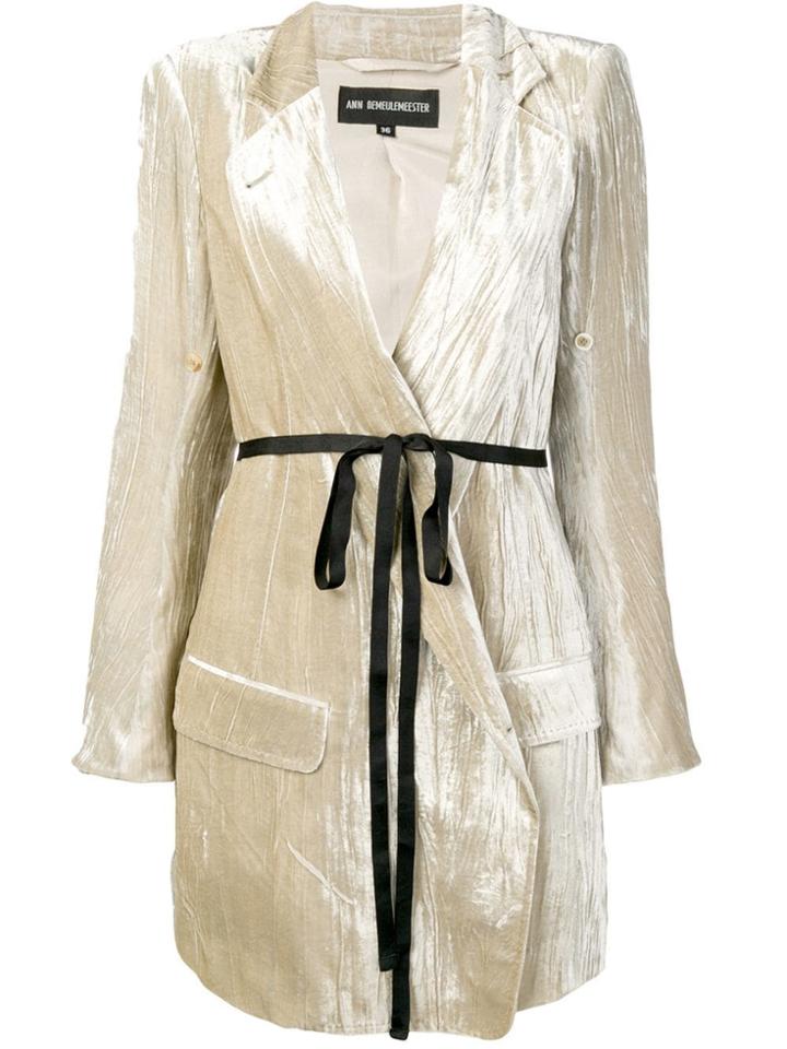 Ann Demeulemeester Long Belted Blazer - Neutrals