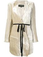 Ann Demeulemeester Long Belted Blazer - Neutrals