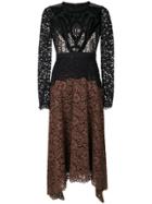 Antonio Marras Lace Detail Contrast Dress - Black