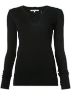 Helmut Lang Slash Neck Top - Black