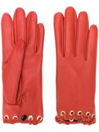 Manokhi Metal Eyelet Gloves - Orange