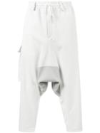 Y-3 Drop Crotch Sweatpants - White