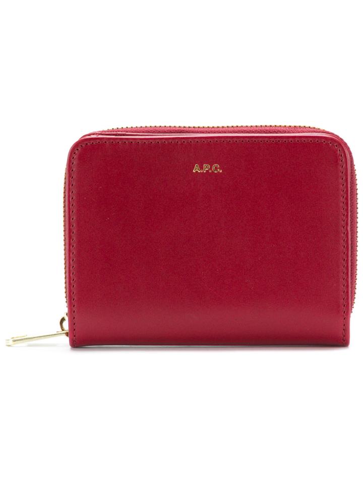 A.p.c. Logo Stamp Wallet - Red