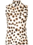 Marc Cain Leopard Print Top - White