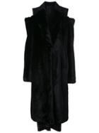 Vera Wang Faux Fur Coat - Black