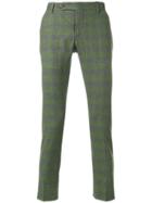 Entre Amis Skinny Checked Trousers - Grey