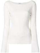 P.a.r.o.s.h. Ribbed Slim-fit Top - White
