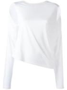 Mm6 Maison Margiela Cut-out T-shirt, Women's, Size: Large, White, Polyester/viscose
