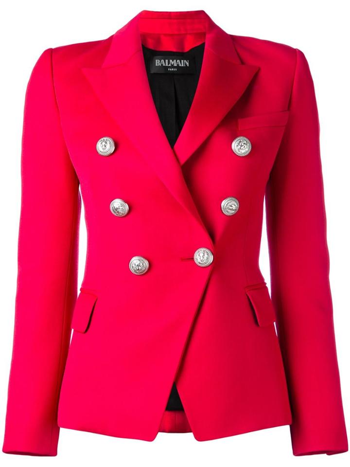 Balmain Double Breasted Blazer - Pink & Purple