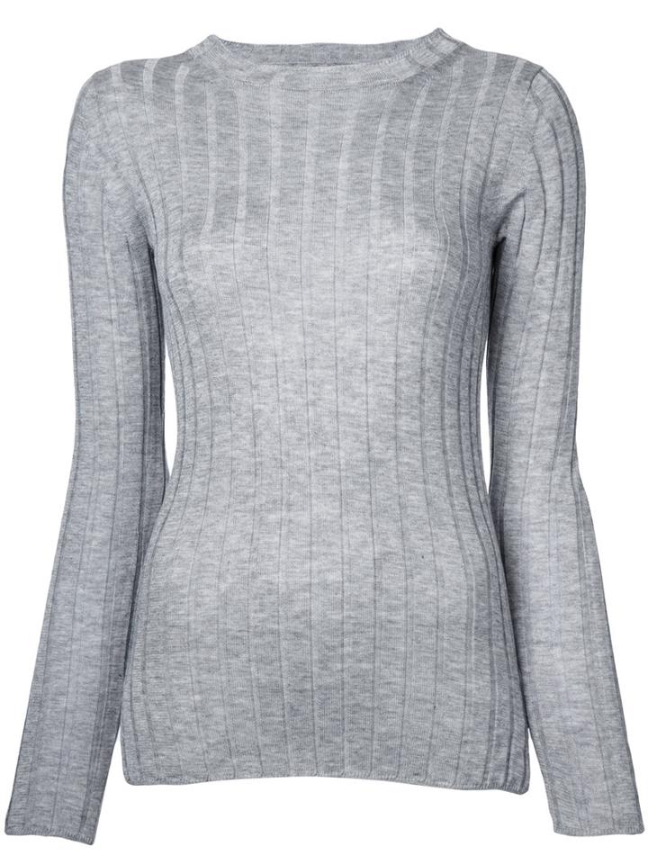 Cityshop Ribbed Jumper, Women's, Grey, Tencel/wool
