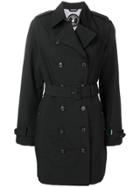Save The Duck Double Breasted Trench Coat - Black